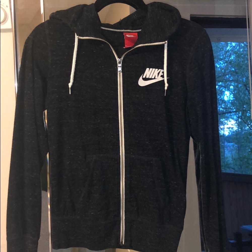 NIKE Charcoal Gray Zip Up Hoodie